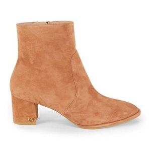 New Stuart Weitzman Brown Ryland Suede Block Ankle Boots